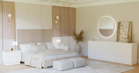 KOMODA COSTA 3 DRZWI 6 SZUFLAD BIAŁY MAT