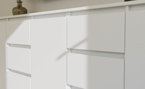 KOMODA COSTA 3 DRZWI 6 SZUFLAD BIAŁY MAT