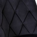 Krzesło LINCOLN VELVET tapicerowane czarny aksamit Krzesło LINCOLN VELVET tapicerowane czarny aksamit