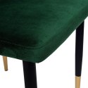 Krzesło welurowe tapicerowane Vermont Velvet ciemnozielone Krzesło welurowe tapicerowane Vermont Velvet ciemnozielone
