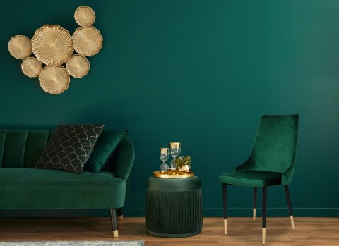 Krzesło welurowe tapicerowane Vermont Velvet ciemnozielone Krzesło welurowe tapicerowane Vermont Velvet ciemnozielone