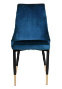 Krzesło welurowe tapicerowane Vermont Velvet granatowe Krzesło welurowe tapicerowane Vermont Velvet granatowe